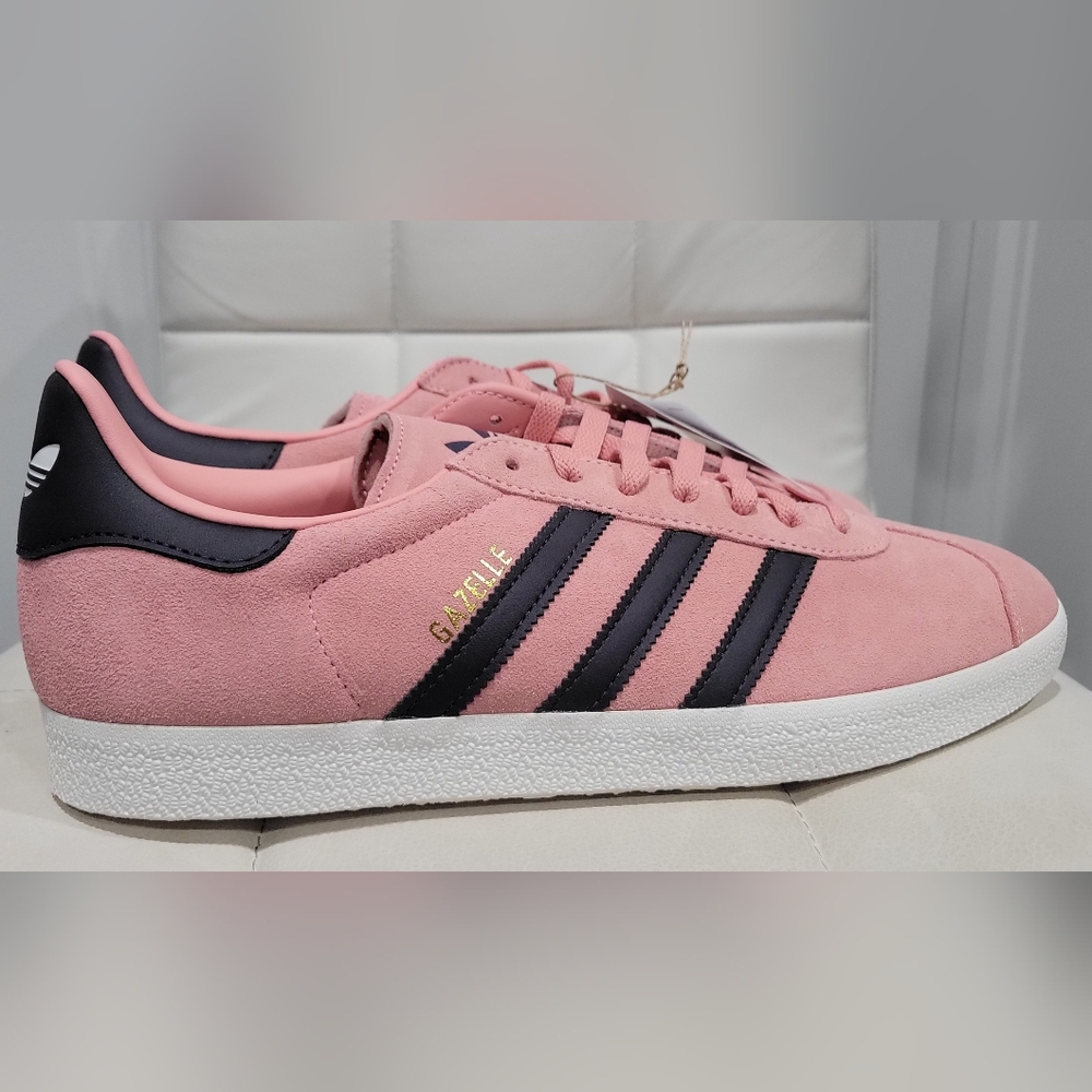 Adidas Gazelle shoe Glow Pink/Aurora Black/Core White Mens Size 11 - Picture 5 of 9